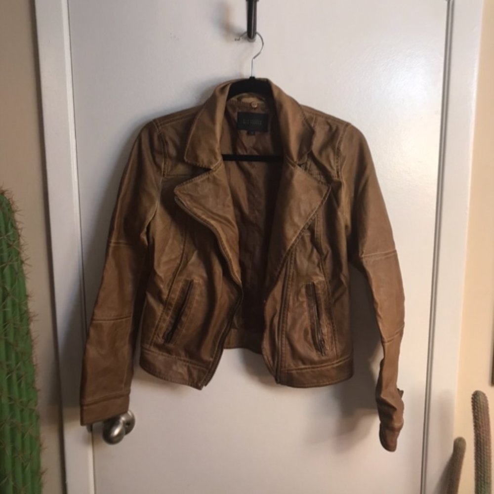 Blu Pepper Brown Faux Leather Jacket